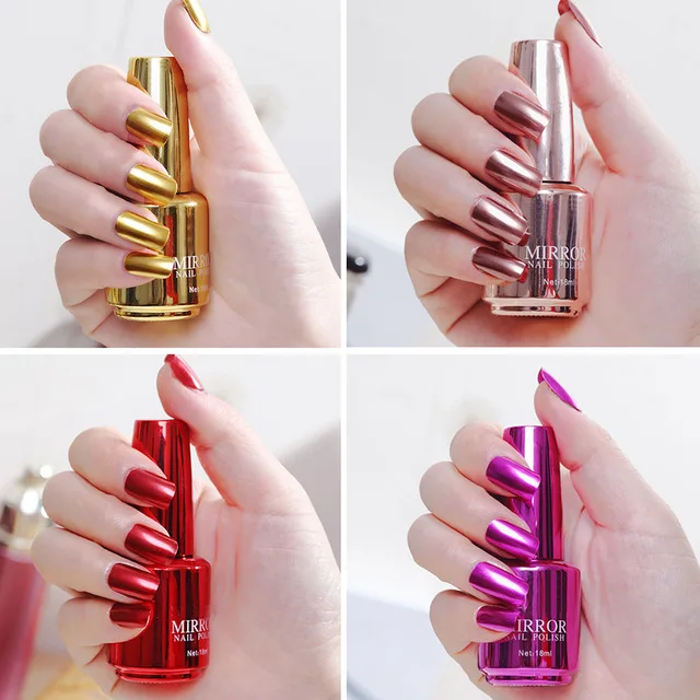 

Colorful Mirror Nail Polish Gel Varnishes Metal Mirror Oil Party Nail Polish Nails Art Manicure Nail Decortaions Accessories