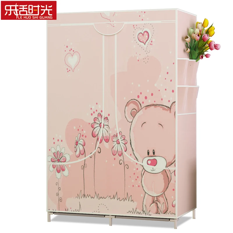 

Simple Wardrobe Cotton Supplies Storage Cabinet Non-woven Fabric Clothing Closet Detachable Minimalist Bedroom Furniture