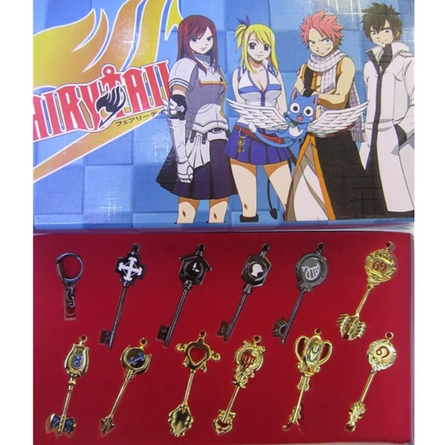 12 Clé Du Zodiaque Fairy Tail Porte clés Fairy Tail Collier Douze 12 constellations Esprit clé