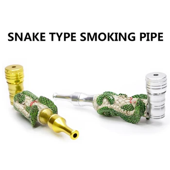 

1pcs Smoke Cobra Pipe Portable Fashion Creative Smoking Resin Pipes Herb Tobacco Pipes Gifts Narguile Grinder Smoke