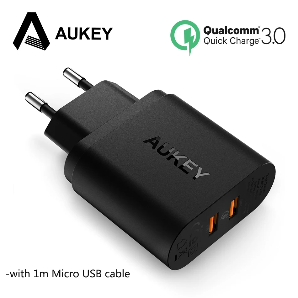 AUKEY USB Зарядное устройство Quick Charge 3 0 QC 39 Вт быстро стены мобильный телефон для Xiaomi