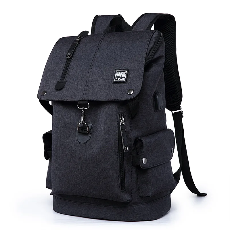 

Men's tide oxford waterproof and wear-resistant cover-type backpack Multi-function leisure outdoor travel computer bag