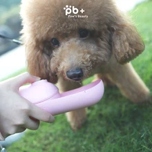 Portable Pet Dog Water Mini Bottle Travel Dog Bowl Mini Cups Dogs Cats Feeder Water Outdoor For Puppy Cat Pets Products Pink 