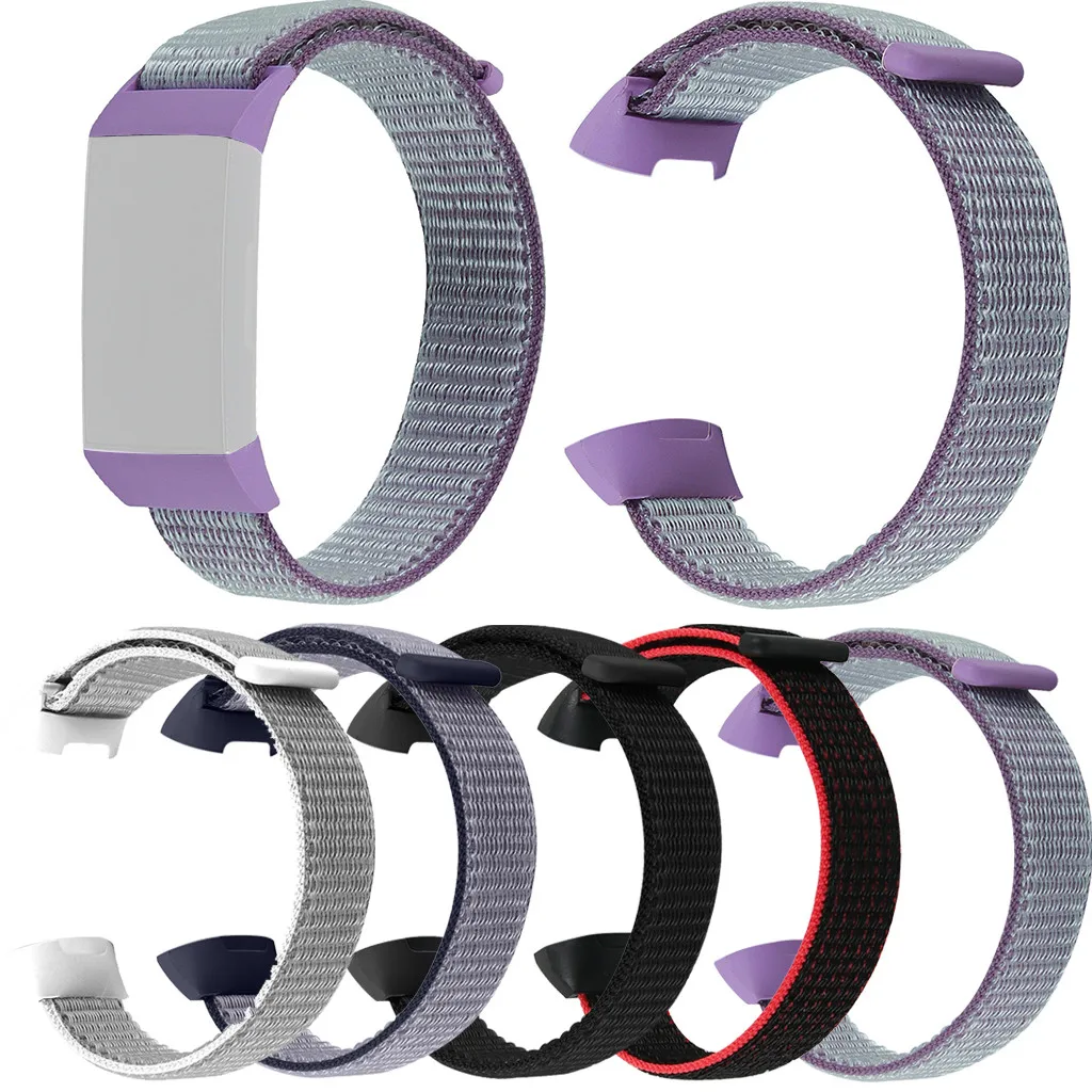 

2019 Newest Hot Sale Large Replacement Soft Nylon Sport Loop Wrist Band Strap for Fitbit Charge 3 New Fashion Drop Shipping