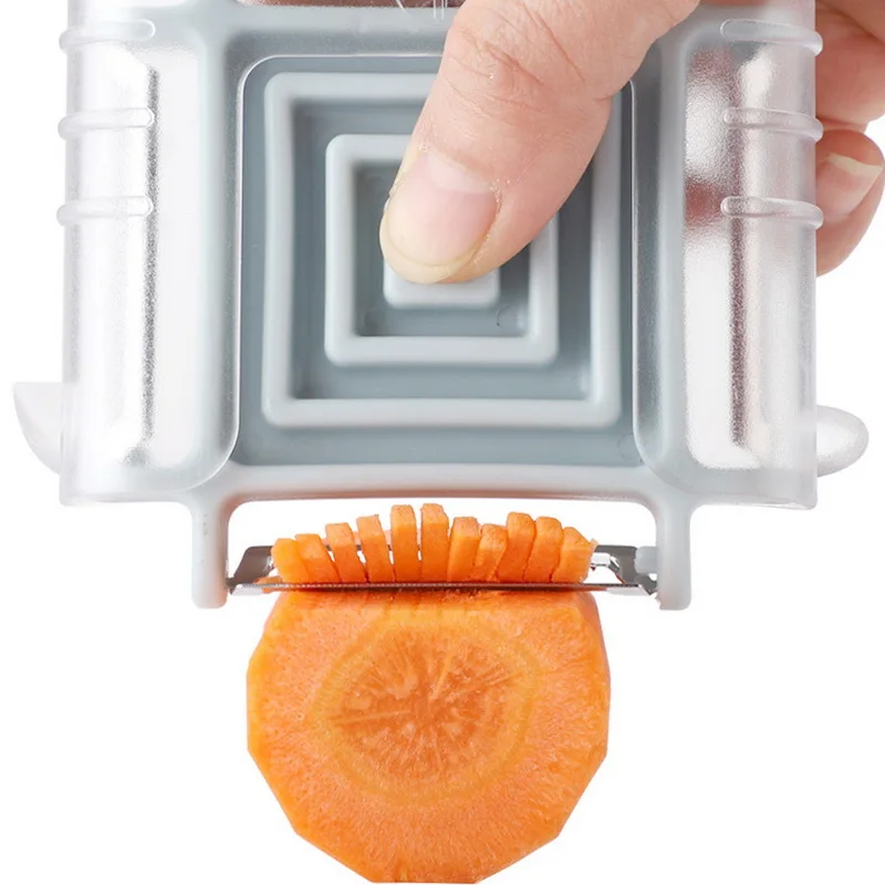 

IVYSHION 3 In 1 Fruit Vegetables Peeler Square Fruit Potato Carrot Peeler Grater Kitchen Gadgets Cutter Slicer With 3 Blades