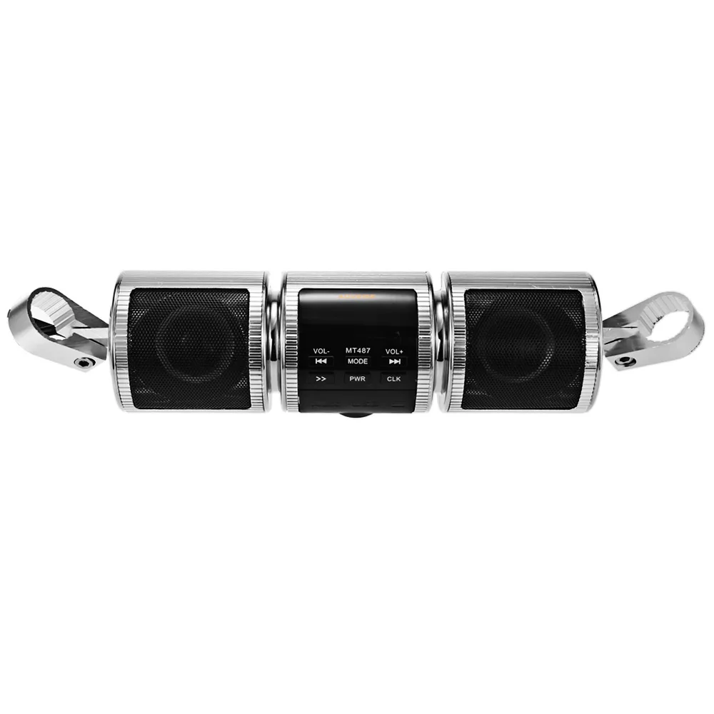 

AOVEISE Water-resistant IP54 Bluetooth Motorcycle Speaker Hi-Fi 5W Motorbike FM Radio MP3 Audio Loudspeaker Stereo LED Display