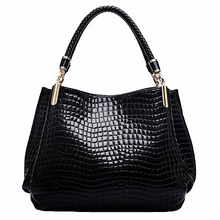 Женская сумка с текстурой под кожу крокодила из искусственной кожи большая сумка на плечо черная женская сумка-хобо сумка из аллигатора сумки-мессенджеры