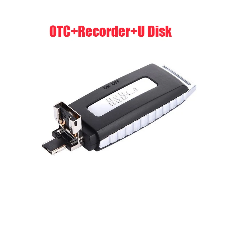 TORTOYO Mini Portable Digital Voice Recorder Smart Noise Reduction Study Conference Interview Recorder+OTG Micro+USB Flash Drive