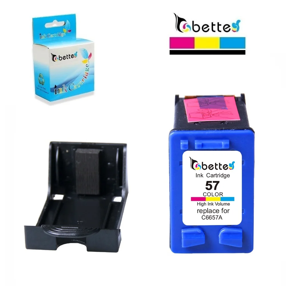 Bete сменный картридж для принтера для hp 56 57 XL hp 56 hp 57 Officejet 5508 5510 5510v 5515 6110 6110v 6110xi 6150 J5500 J5508 J5520 - Цвет: 1x Tri-Color 57