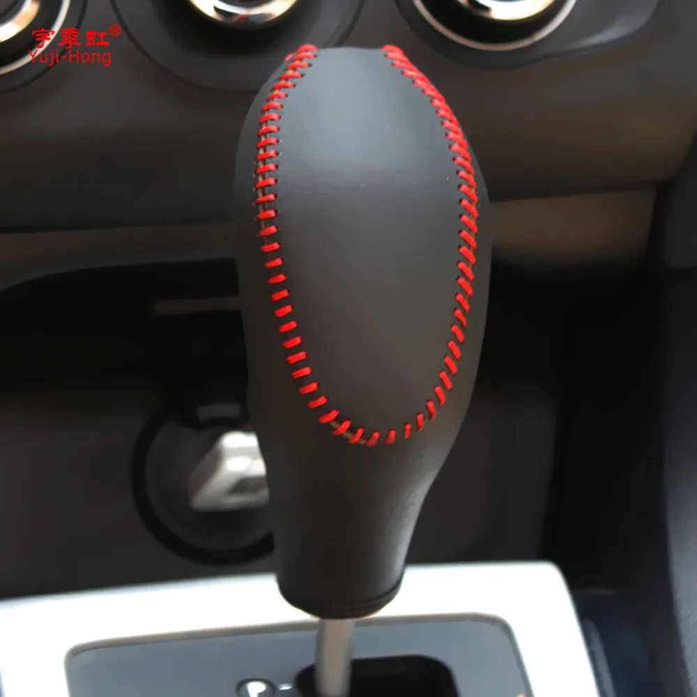 Yuji-Hong автоматическая коробка передач автомобиля чехлы Чехол для Citroen C4 C4L 2012- авто переключения передач воротники натуральная кожа крышка