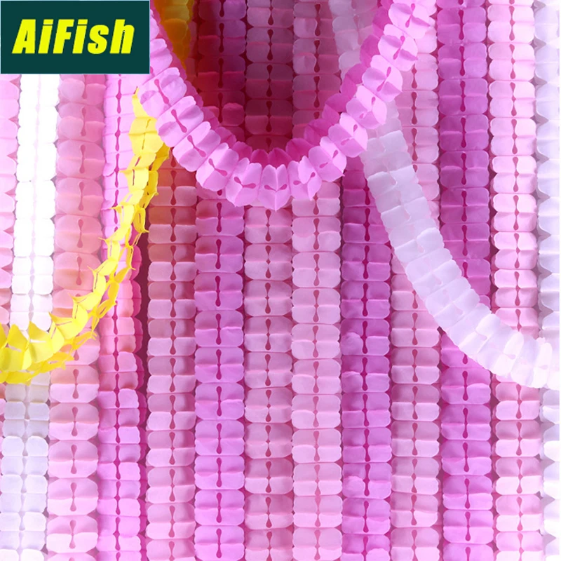 

1 Piece Four Leaf Clover Paper Garlands Party Wedding Home Decoration Supplies Kids Birthday Party Festival Hanging Decoration
