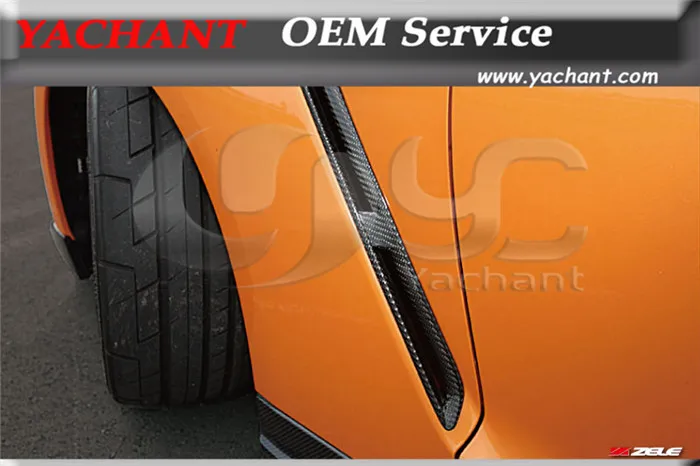 

Matte FInish Carbon Fiber OEM Front Fender Air Vents Duct A Pair CF Fit For 2008-2013 R35 GTR