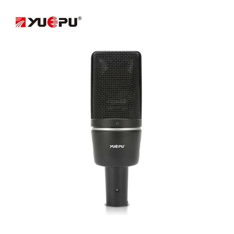 YUEPU C7000 Studio 48V Phantom power конденсаторный микрофон вокальный инструментальный запись звука аудио компьютер видео Интернет Live - Цвет: Black