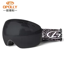 Новинка, лыжные очки для сноуборда, противотуманные, двухслойные, PC линзы, лыжные очки, анти-УФ, ветрозащитные, gafas, снежные, лыжные, сноубордические очки