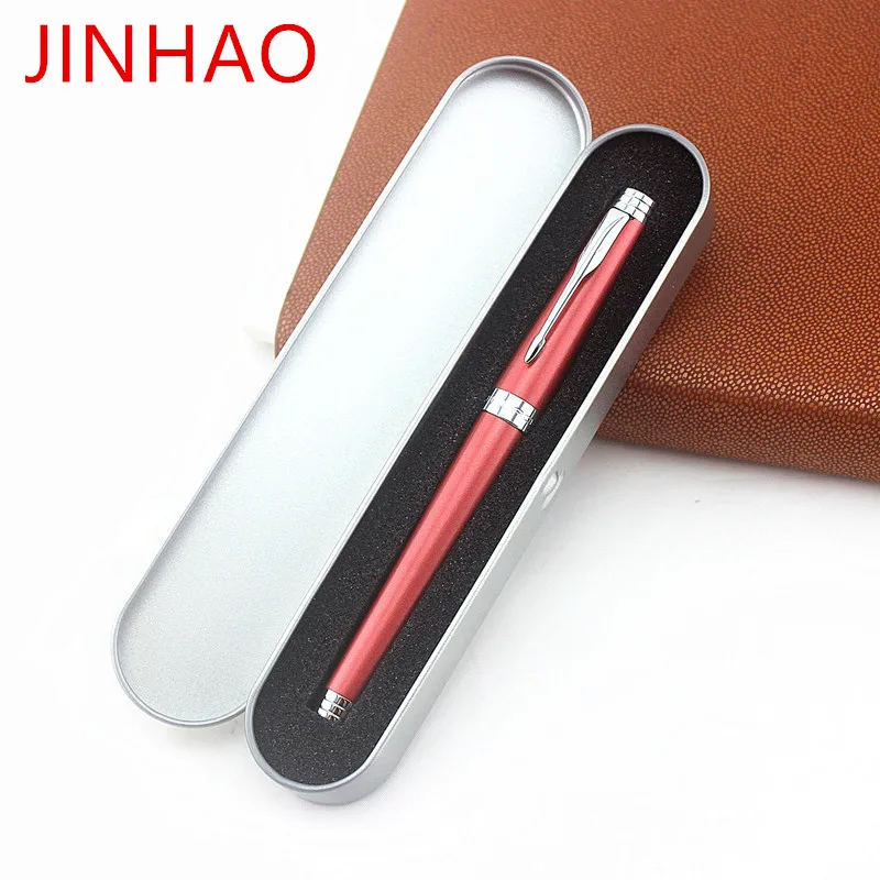Jinhao 997 Роскошные Металлические красные перьевые ручки с высококачественным наконечником 0 5 мм чернильная