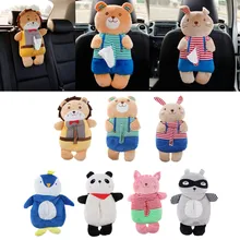 Милый автомобильный мультяшный держатель для салфеток, бумажная коробка, висящий на заднем сиденье автомобиля, бумажный контейнер