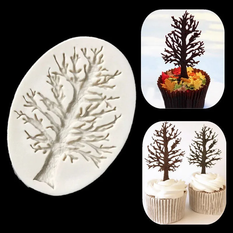 

DIY 3D Tree Flower Form Silicone Cake Mold Wedding Cake Decoratiing Tools Cake Lace Border Mat Fondant Decoration Baking Tools