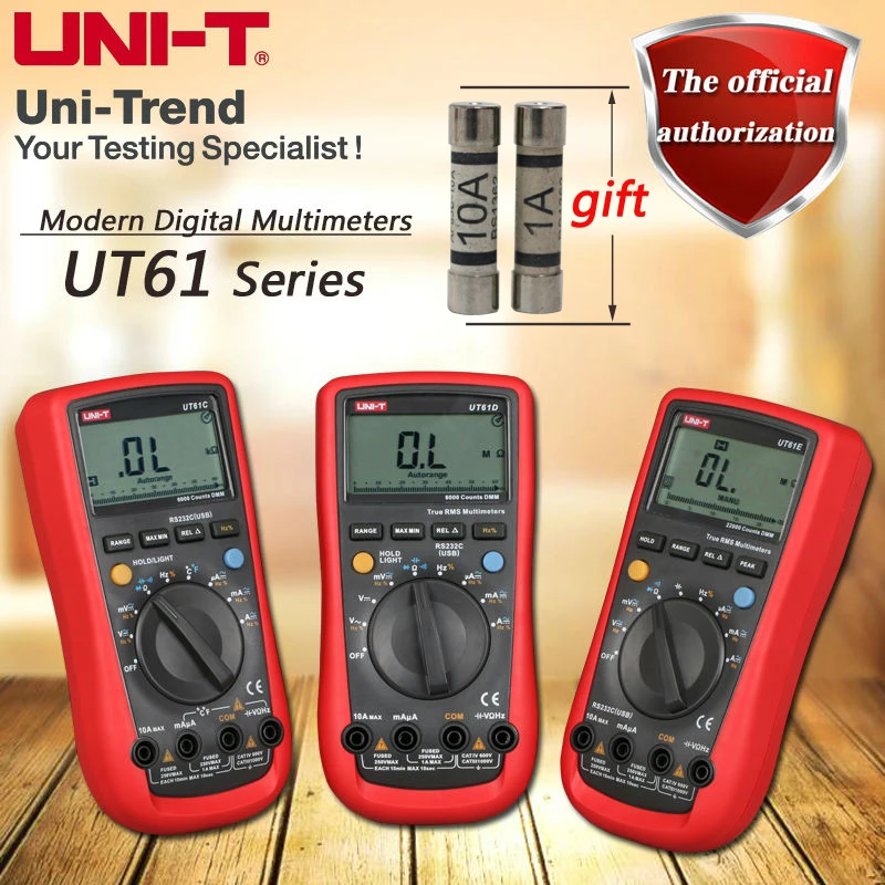 UNI T UT61A UT61B UT61C UT61D UT61E True RMS цифровой мультиметр/аналоговый бар/измерение большой