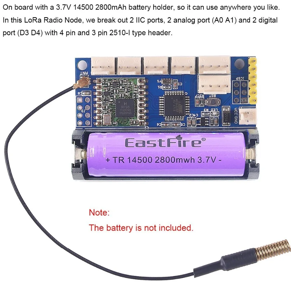 5 шт. радио узел LoRa V2.0 на основе Sx1278 LoRa IOT 433 МГц 2,4G RFM98 для Arduino ATmega328P антенна UFL FZ3043 RCmall