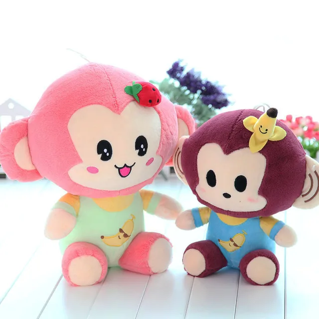 Plush Fruit Plush Toy Cute Monkey Plush Toys Kids Gift -9512