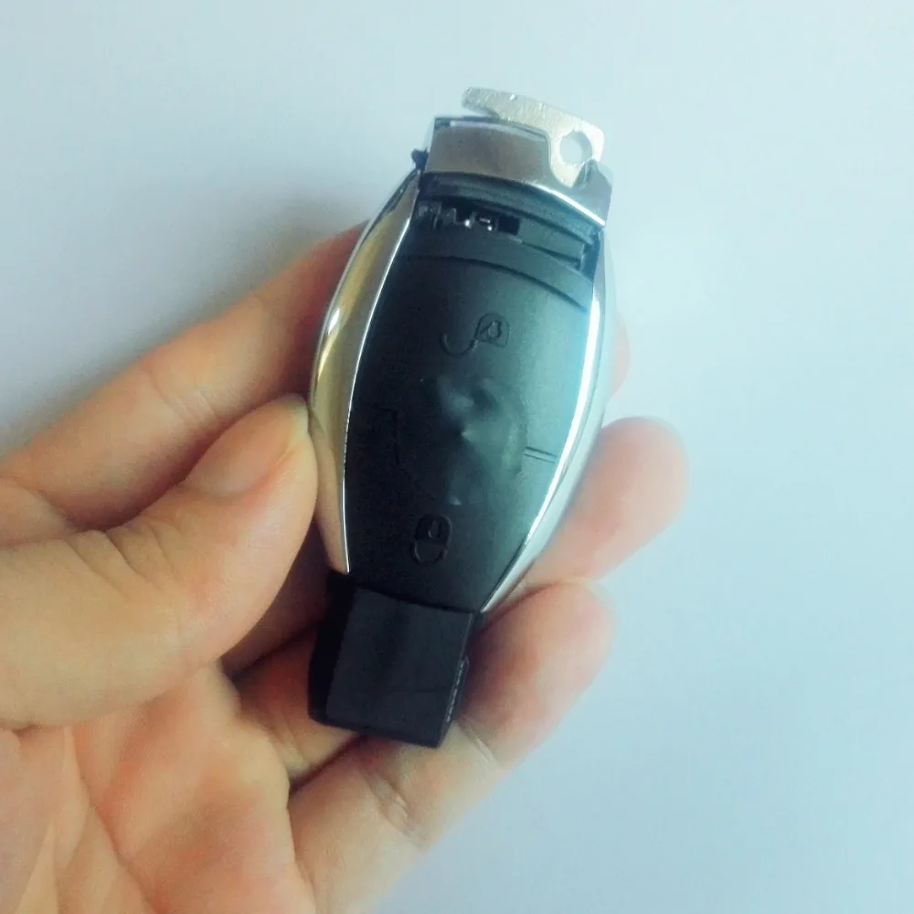 2 кнопки Smart Remote ключ чехол для Mercedes-Benz MB CL SLK CLK CES класса с Батарея держатель с ключ с логотипом