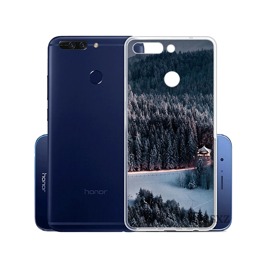 Чехол для телефона зимний Снежный лес Huawei Y5 Y6 Y7 II 2017 2018 Prime защитный