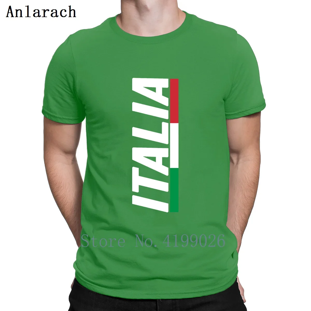 Мужская футболка с надписью I'm Italian I Love Flag Azzu базовая большого размера весенне