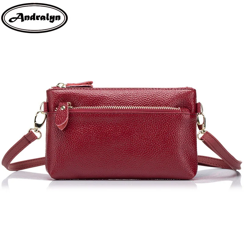 Andralyn Ladies&#39; Messenger Bags Genuine Leather Brand Women Small Clutch Bag Fashion Crossbody ...