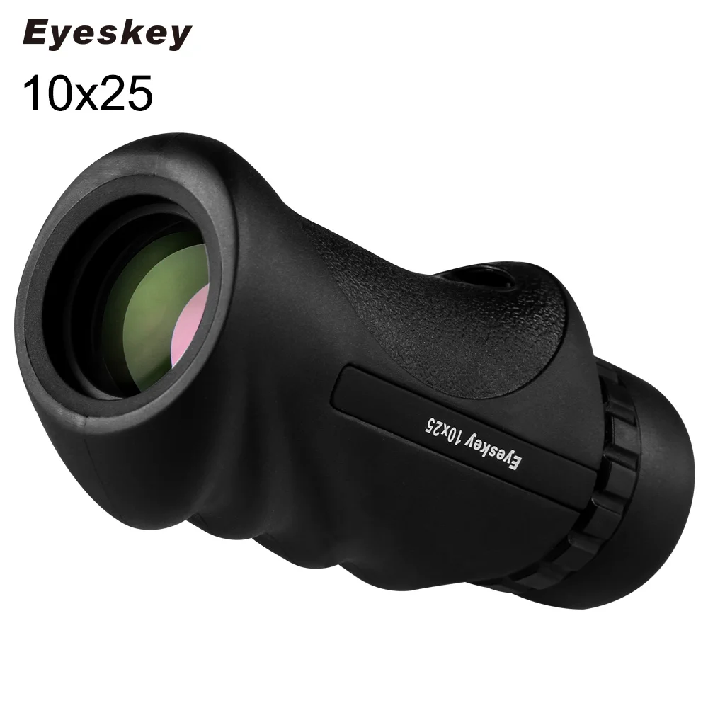10x25 أحادي Eyeskey تلسكوب أحادي للماء المدمجة والمحمولة للتخييم المحمولة عدم الانزلاق تلسكوب Bak4 بريزم