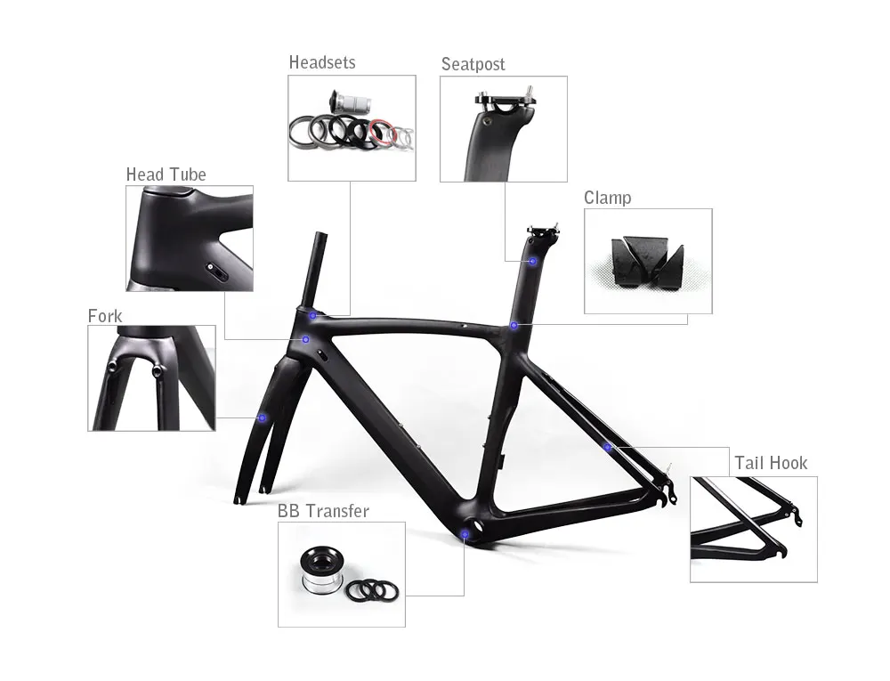 Flash Deal Bicycle parts carbon frame road bike carbon frameset with fork seatpost size 50/53/55/57cm carbon road frame 8 Flash Deal Bicycle parts carbon frame road bike carbon frameset with fork seatpost size 50/53/55/57cm carbon road frame 8