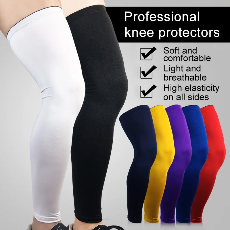

Lengthen Compression Leg Warmers Basketball Football Cycling Socks Knee Calf Sleeves UV Sun Leg Warmers Men Women