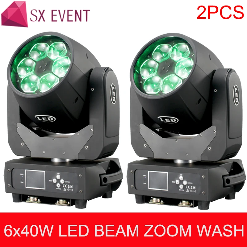

Dj Equipment Zoom O-SRAM Light Source Zoom Wash Effect 6x40W RGBW Bee Eyes LED Moving Head Disco Party DJ