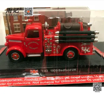 

AMER 1/43 Scale Car Model Toys 1939 bedford UK Fire Engine Diecast Metal Truck Model Toy For Collection/Gift
