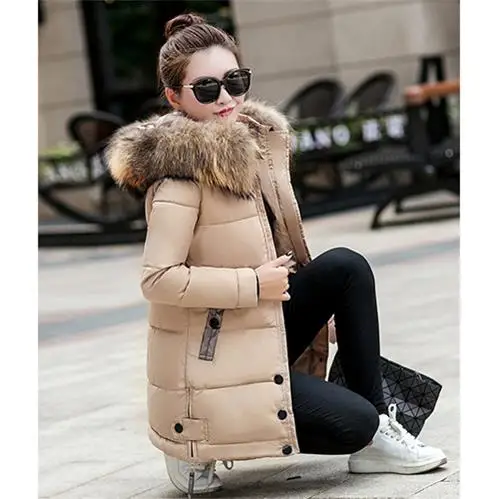 STAINLIZARD теплое зимнее пальто Женская парка повседневное женское пальто женская верхняя одежда модная женская одежда теплая зимняя куртка JT574 - Цвет: khaki