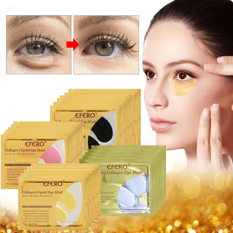 

EFERO 16Pcs=8Pair Eye Patches For Crystal Collagen Eye Masks for the Face Moisturizing Anti Wrinkle Eye Care Anti-Aging Patches