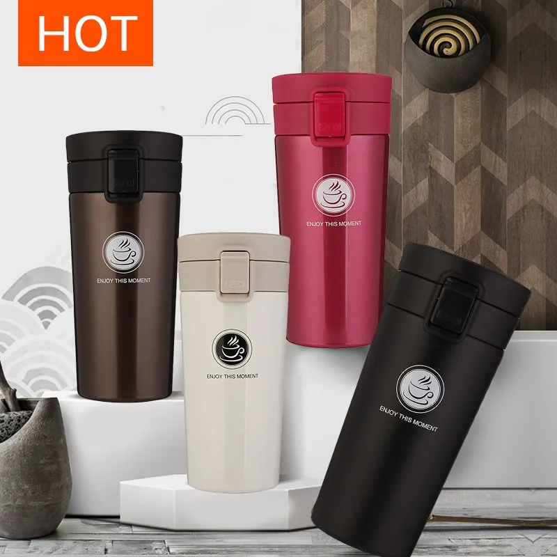 KCASA 1PC 380ML Double Wall Stainless Steel Vacuum Flasks Car Thermo