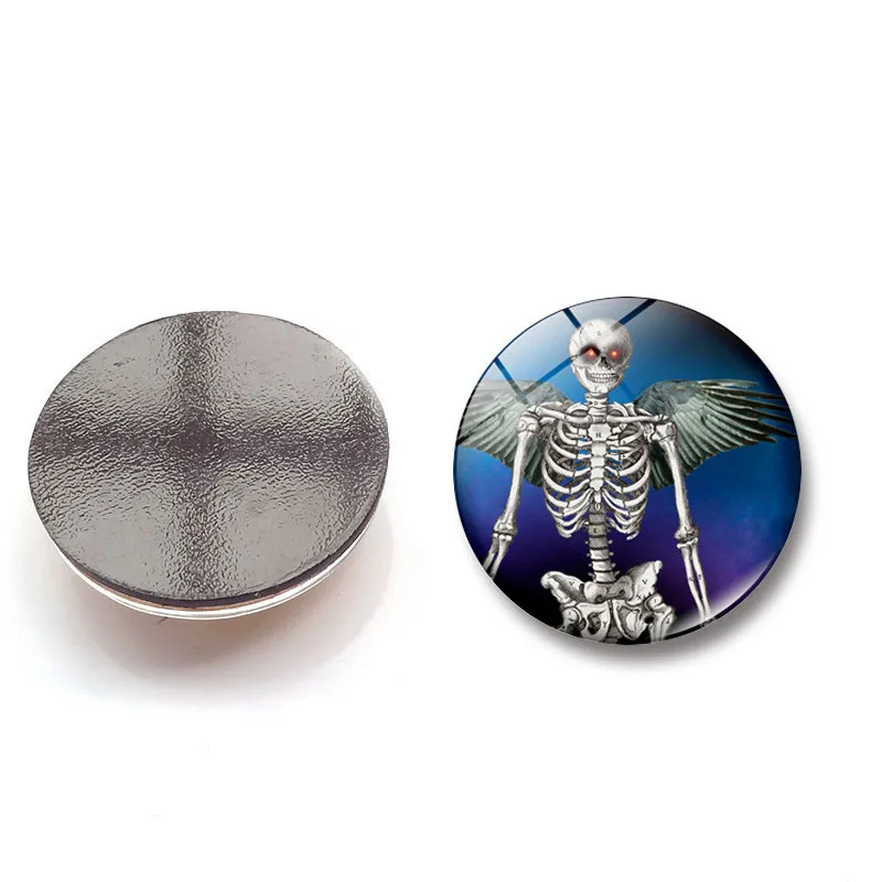 Time gem magnetic glass refrigerator Skeleton Glass Dome Glass Fridge Magnet refrigerator magnets Cabochon Stickers decor 6.17 - Цвет: G