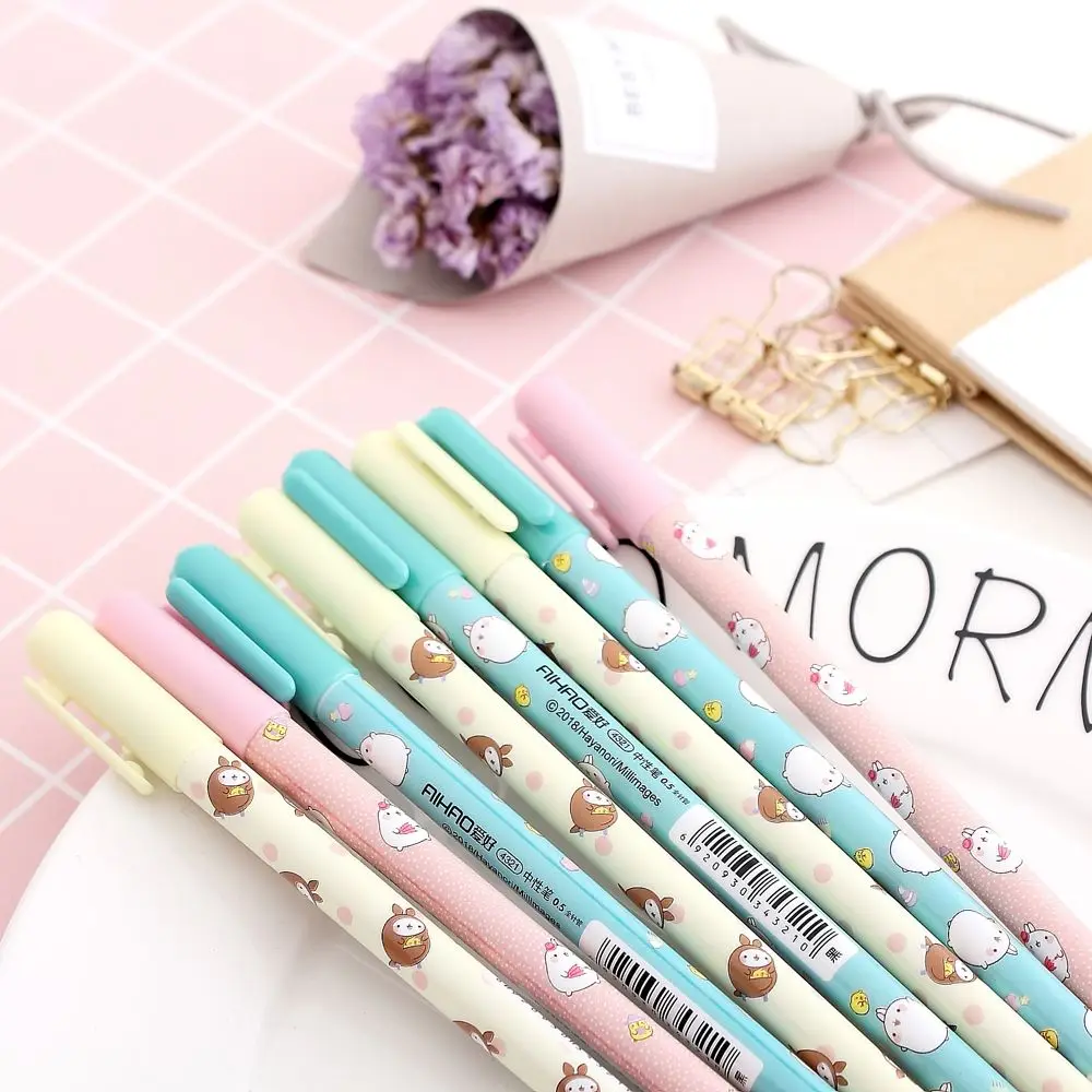 

2pcs Rabbit 0.5mm Black Ink Gel Pens Kawaii Stationery Promotional Gifts Signature Pens for School Kids Gift Office Writing Pens