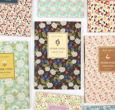 

Cute Floral Melody Diary 176P Weekly Monthly Planner No Specific Year Limitation