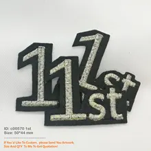 Новые 1st буквы Вышитые Патчи продвижение Parch Экологичные ручной работы 3D аппликация для одежды на заказ железа на патч