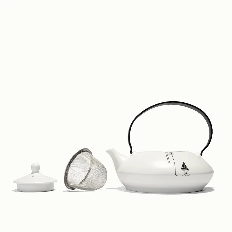 PINNY китайские чайники с ручкой Zen фильтром белые фарфоровые чайные горшки