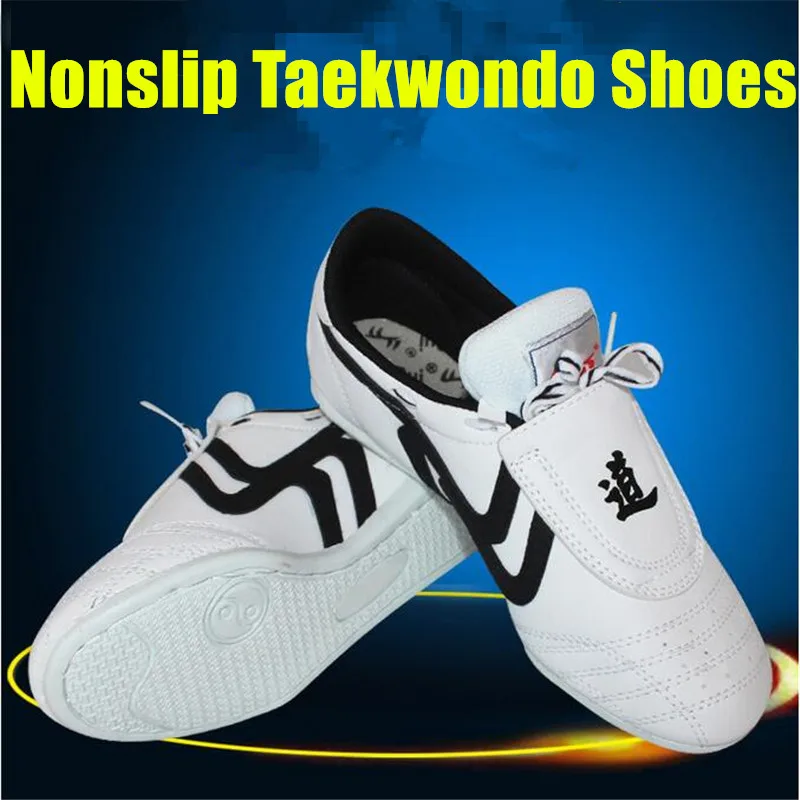 Nonslip Taekwondo Shoes Martial Arts Sport Sneaker White Color Coach Student Comfortable Training Competition TKD Shoes 