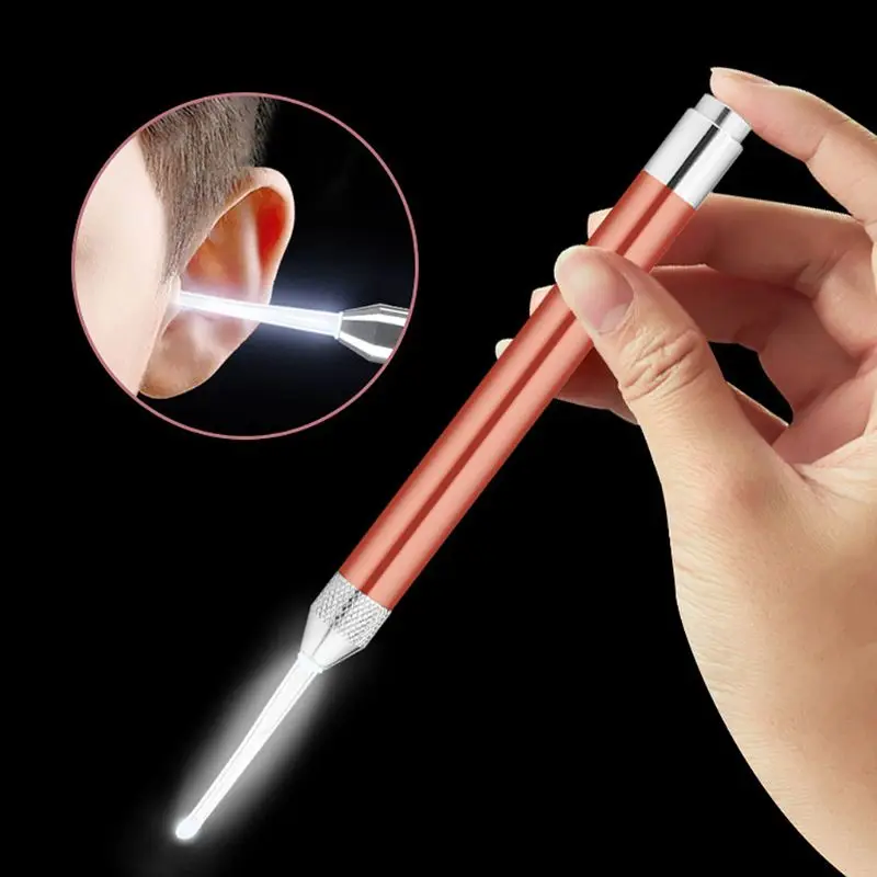 

Baby Ear Wax Pickers Cleaner Set Flashlight Earpick Earwax Remover Luminous Light Spoon Cleaning Tool