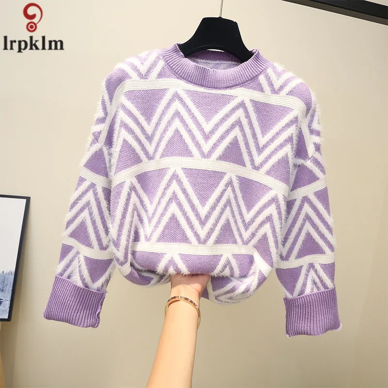 Autumn New Women's Color Imitation Armor Round Neck Sweater Women's Pullover Korean Version  thickening Loose Bottoming Shirt AS132 (11)