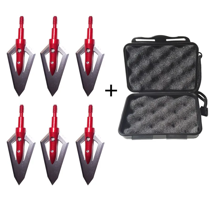 6pcs 100Gr Archery Blade Arrowhead +1pc Broadheads Box Stainless Steel Target Point Arrowhead Shooting Arrow Accessories 6pcs 100Gr Archery Blade Arrowhead +1pc Broadheads Box Stainless Steel Target Point Arrowhead Shooting Arrow Accessories