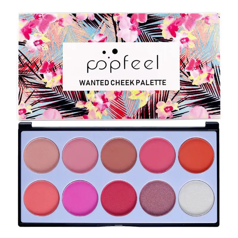 

10 Colors Face Makeup Cheek Blush Powder Matte Blusher Shimmer Foundation Palette