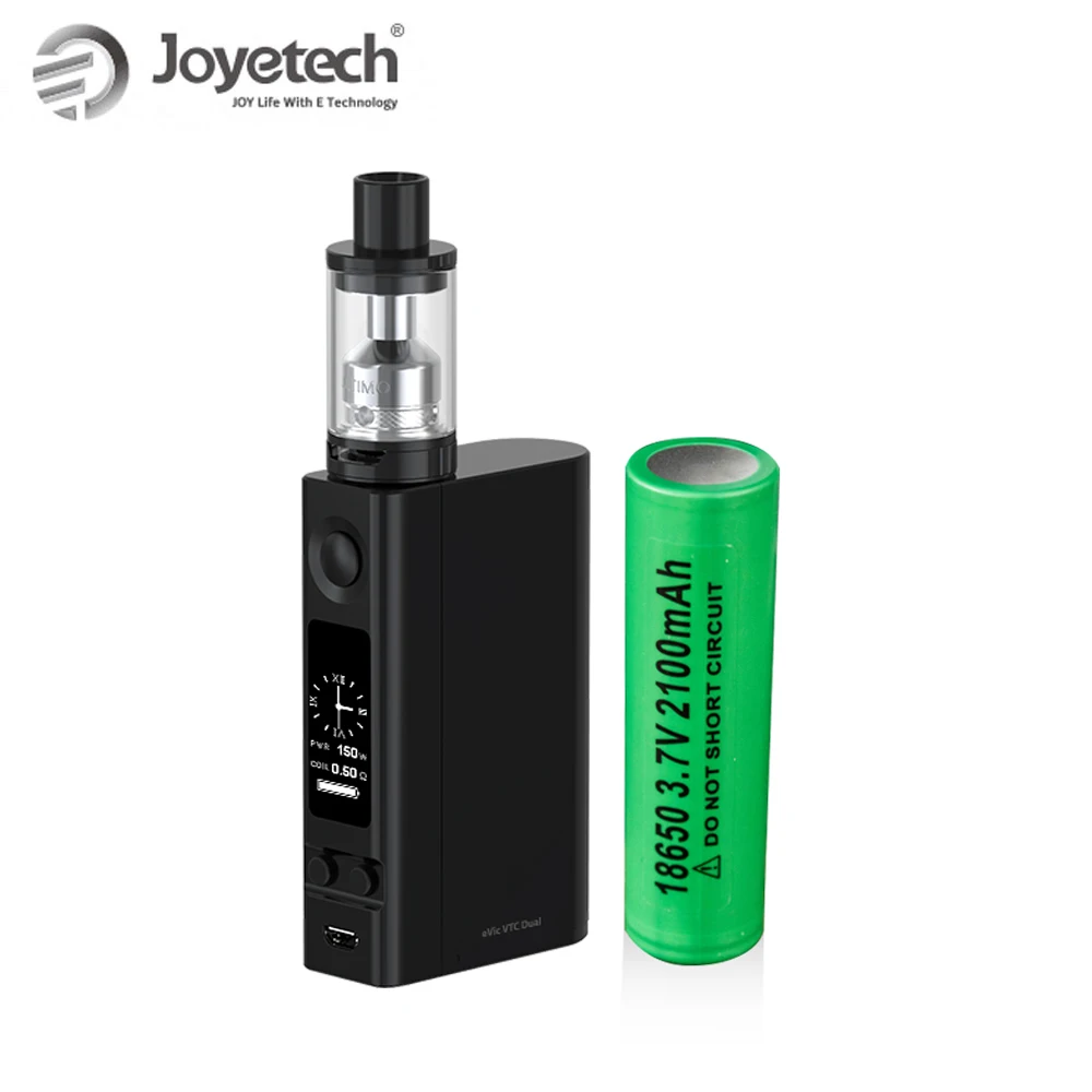 Original Joyetech eVic VTC Dual with ULTIMO Atomizer Tank 4ml capacity 75W output Mod box with 1 or 2 pcs 18650 battery e-cigs