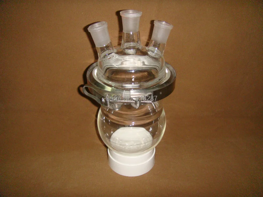 3000ML 3 neck Reaction Flask,Separately flask(round bottom),with Clampin Flask from Office