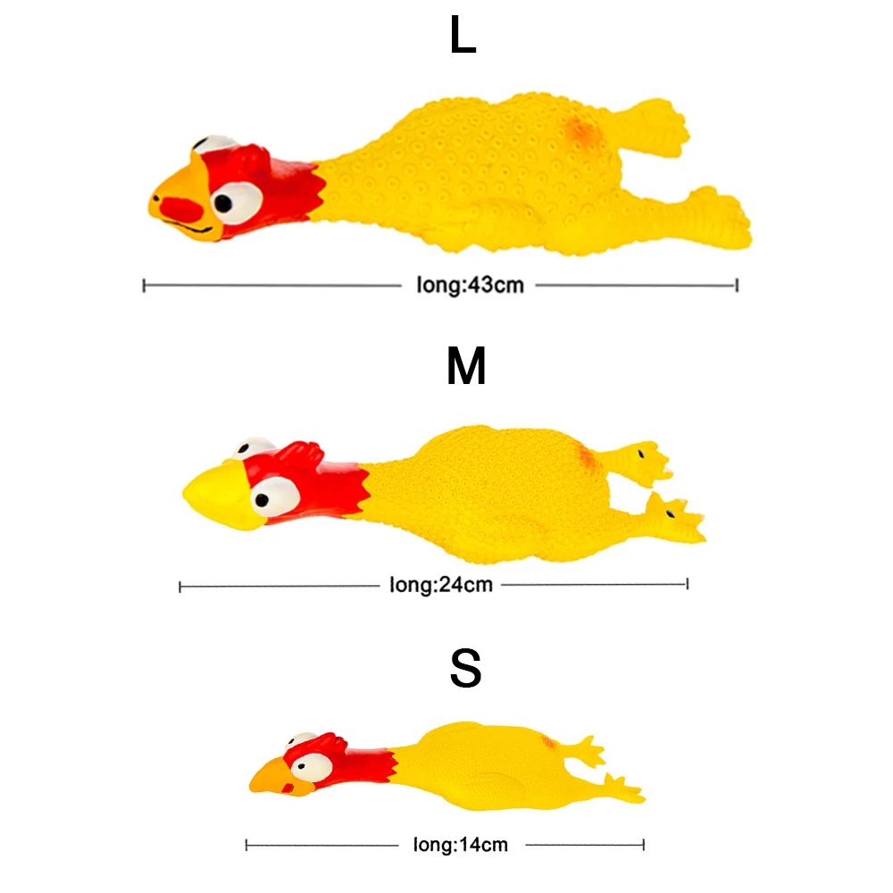 Игрушки для собак HOOPET, кричащая курица, сжимающая звук, игрушка для собак, супер прочная забавная Желтая резиновая жевательная игрушка для собак
