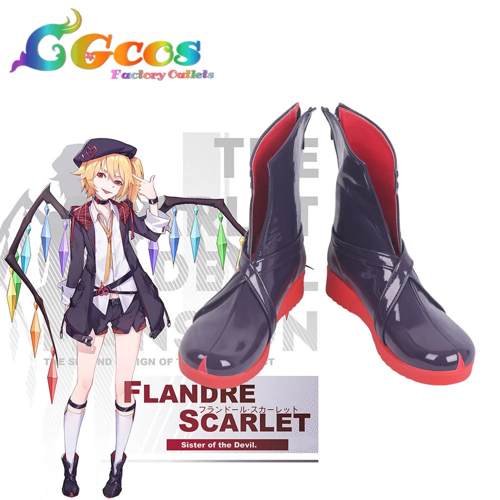 CGCOS Free Shipping Cosplay Shoes Toho Project TouHou Flandre Scarlet Boots Halloween Christmas New in Stcok Anime Game | Тематическая